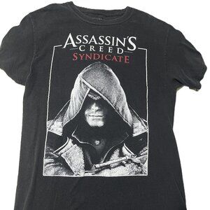 ASSASSINS CREED SYNDICATE Big Graphic Video Promo Black Men's T Shirt Size Small